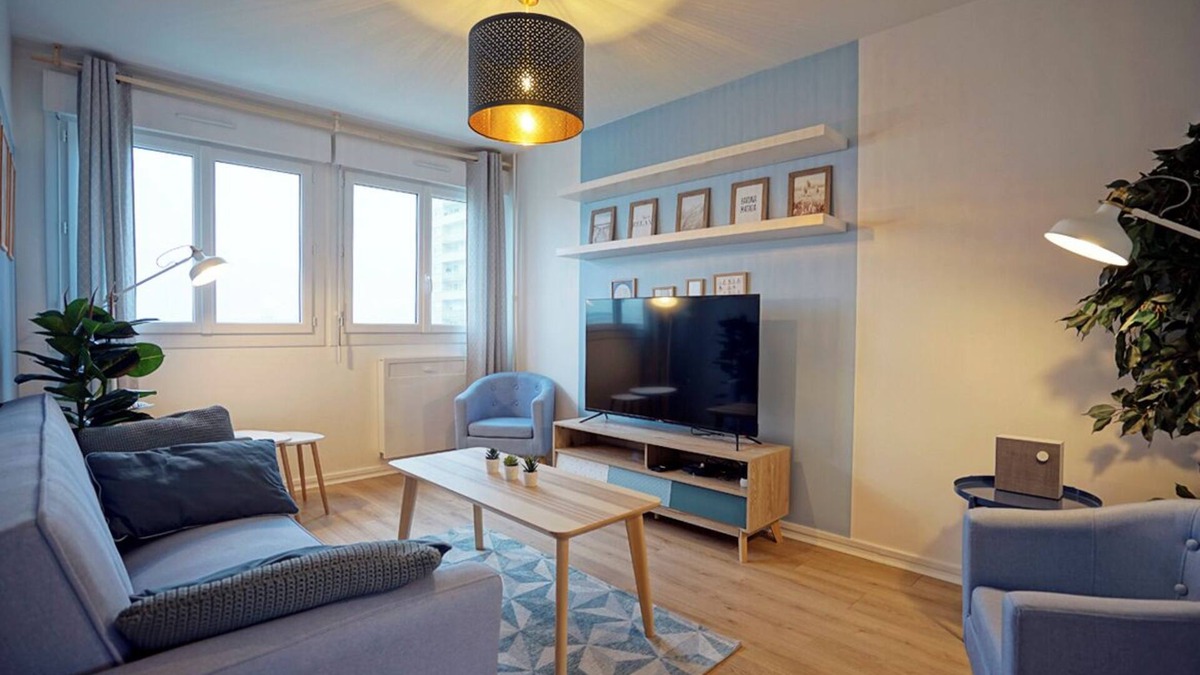 Chateaudun-Bannier Apartment | The Blue Scandinave - Gare Orléans 5min. - Wifi/Netflix/Self-checkin
