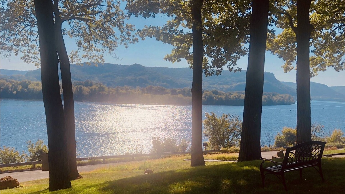 Trempealeau House | The BRD Nest Mississippi River views backdropped by majestic Minnesota bluffs