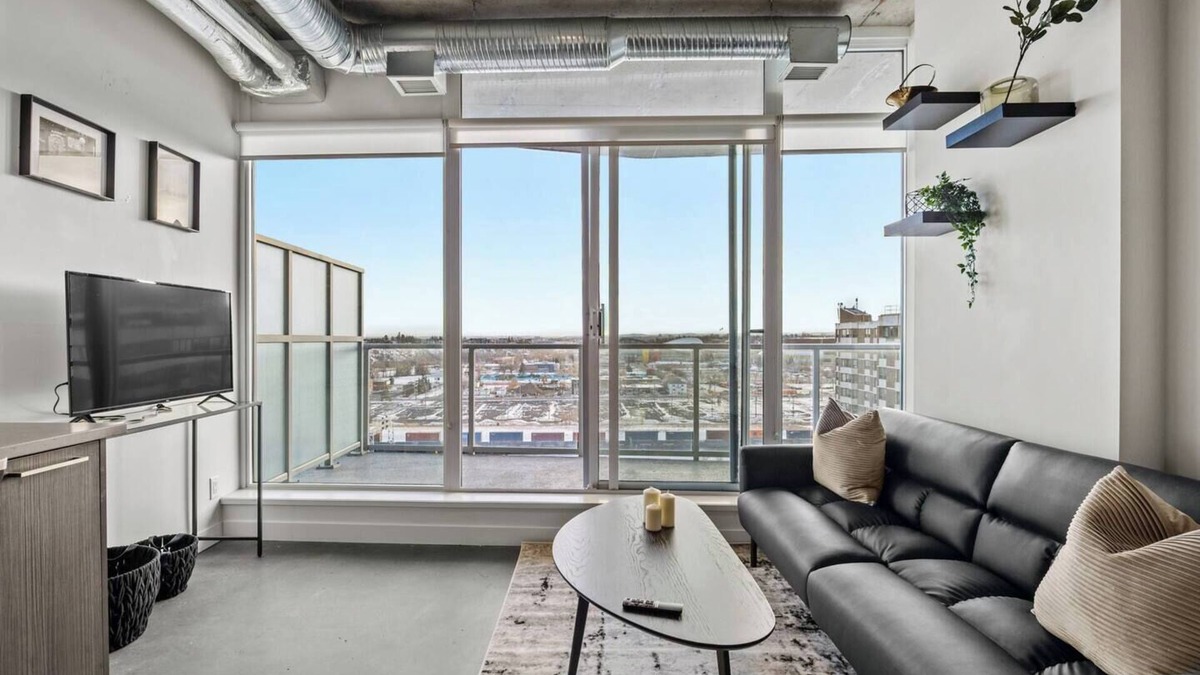 East Village Apartment | The Brixton - DT Views, by Bow River & Saddledome