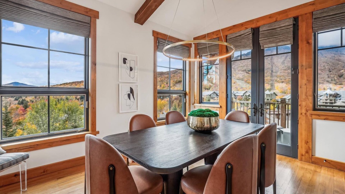 Stowe Area House | The Cabin at Nosedive: Spruce Peak 4 br ski-in/ski-out, fireplace, a/c, hot tub!