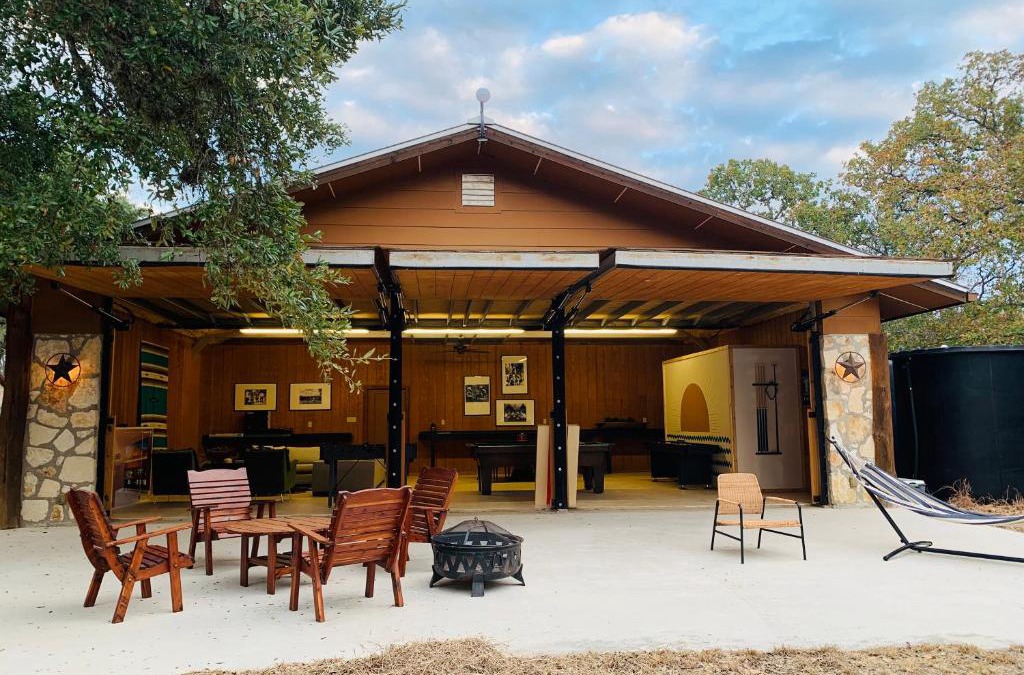 Blanco Cabin | The Camp Blanco by Lodgewell - Riverfront retreat 2 Homes, Bunk House, Game Room & more