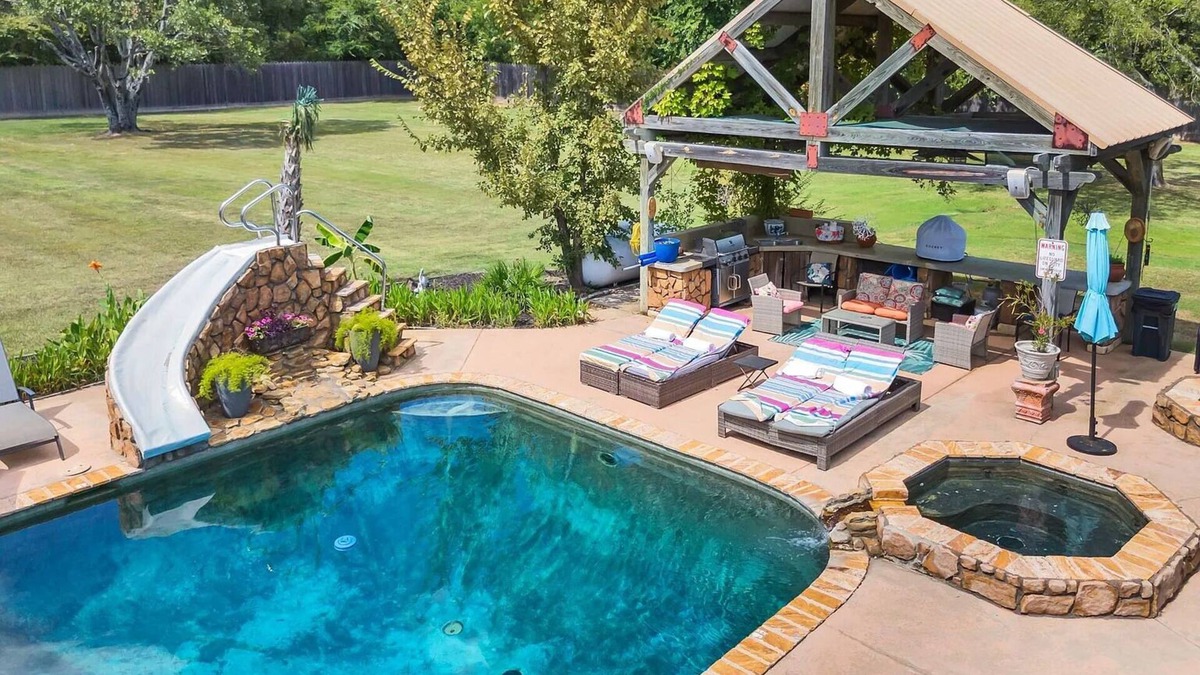 Canton House | The Casa Luna - Boho Mid-Century Modern A-frame House w/Access to Pool & Hot Tub