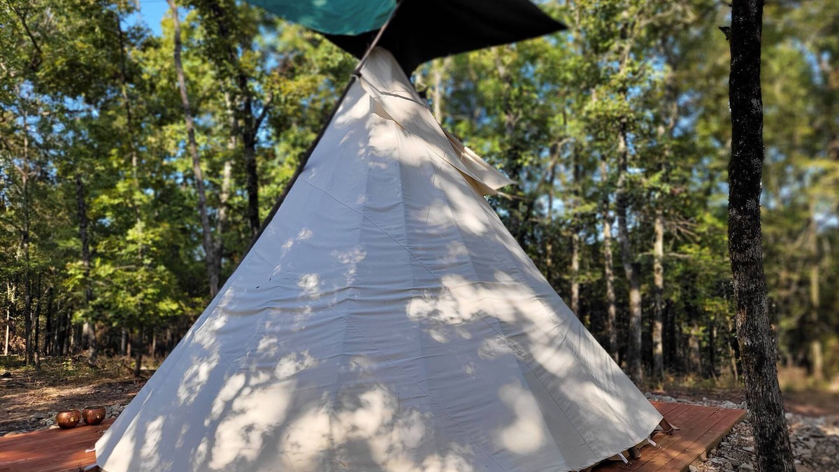 Cedarcreek RV Rental | The Crow Tipi at Cedar Ridge Ranch & Trails