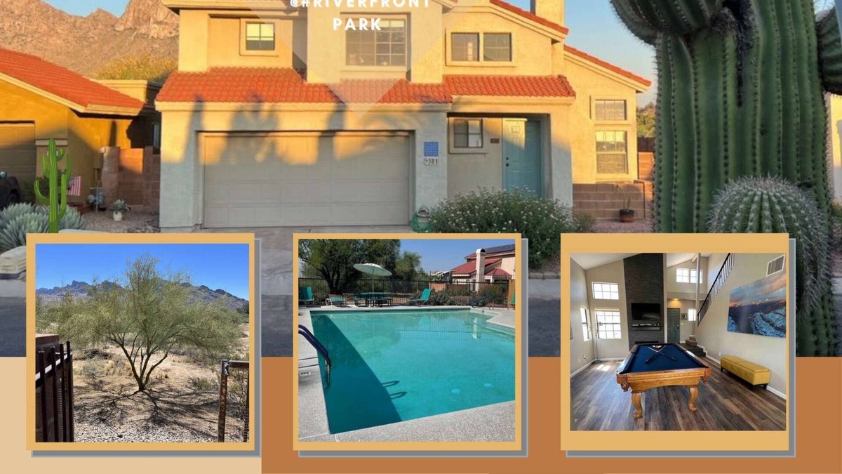 Oro Valley House | The Desert Oasis at #LambertPark: 4BD, Mountain Views, Gym, Pool & Spa, Pool Table, Cotton Bedding
