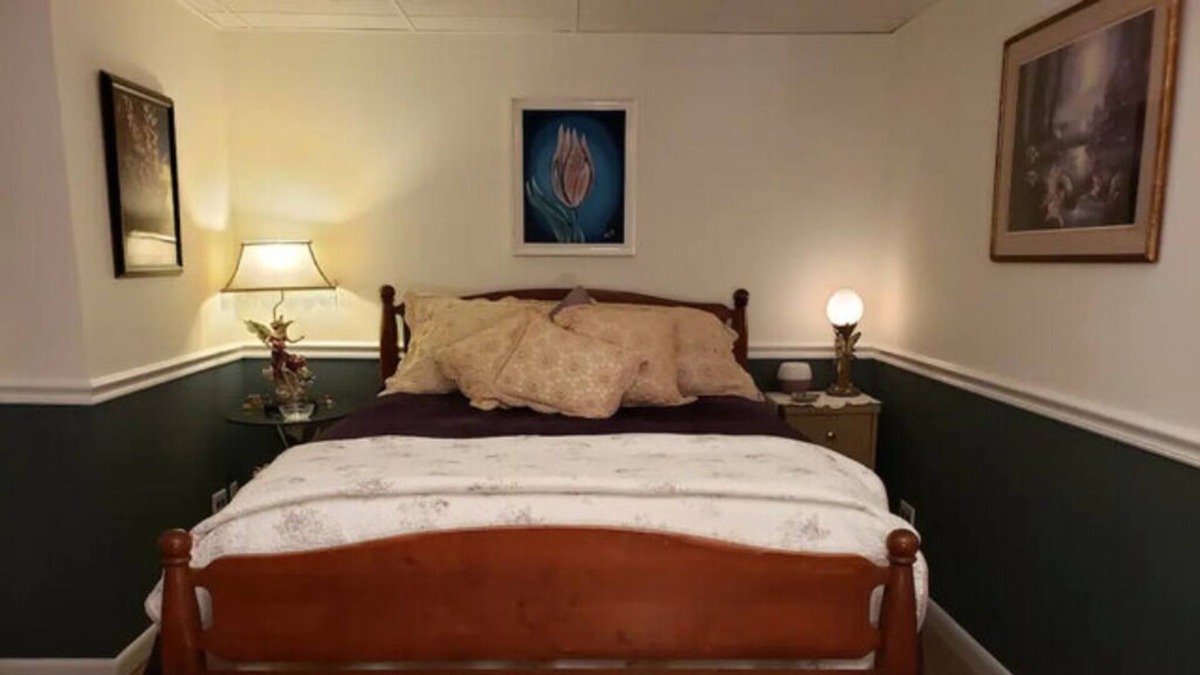 Norwich Bed & Breakfast | The Enchanted Suite in finished basement