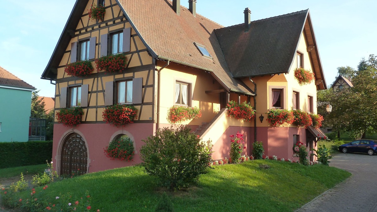 Epfig Apartment | The Gitzelbrunnen. Typical half-timbered house