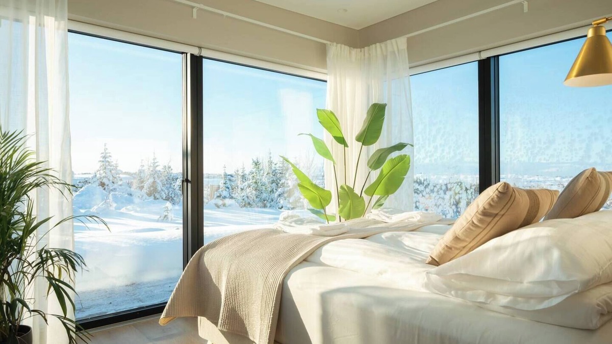 Mosfellsbaer House | The Glass House - under Aurora