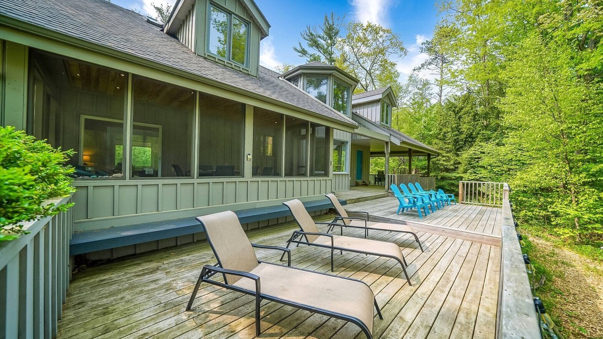 Grand Bend House | The Kayak Cottage - a nature retreat on the river, in the woods, near the beach.