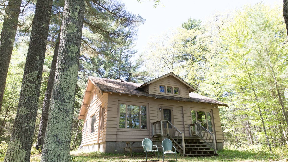 Presque Isle House | The Keith Farm Cabin, right on peaceful BIG Lake -48 acres!