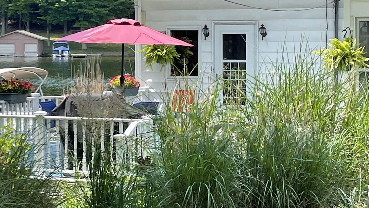 Ludington Resort | The Lake house is a beautiful house within 20’ of Hamlin Lake. Beautiful views.