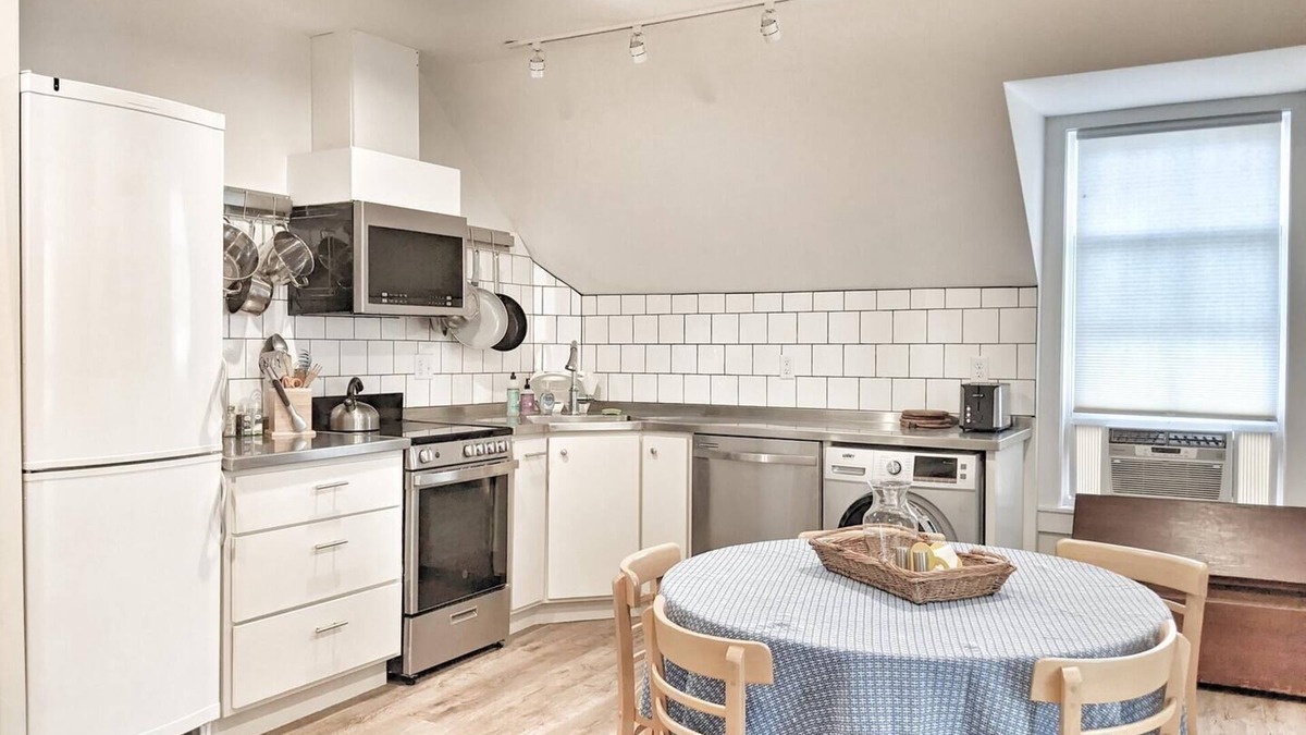 Meredith Apartment | The Lilly Pad. Downtown Meredith, peek-a-boo views of Lake Winnipesaukee!