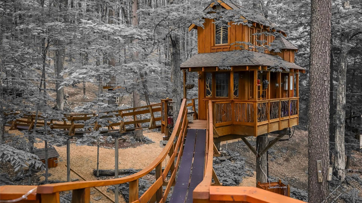LaFayette Cottage | The Magical Chez Tree Rest Treehouse perched 35' above the forest floor!