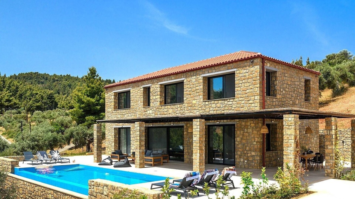 Sithonia Villa | The Mavrolitharo Residence, new stone built villa.