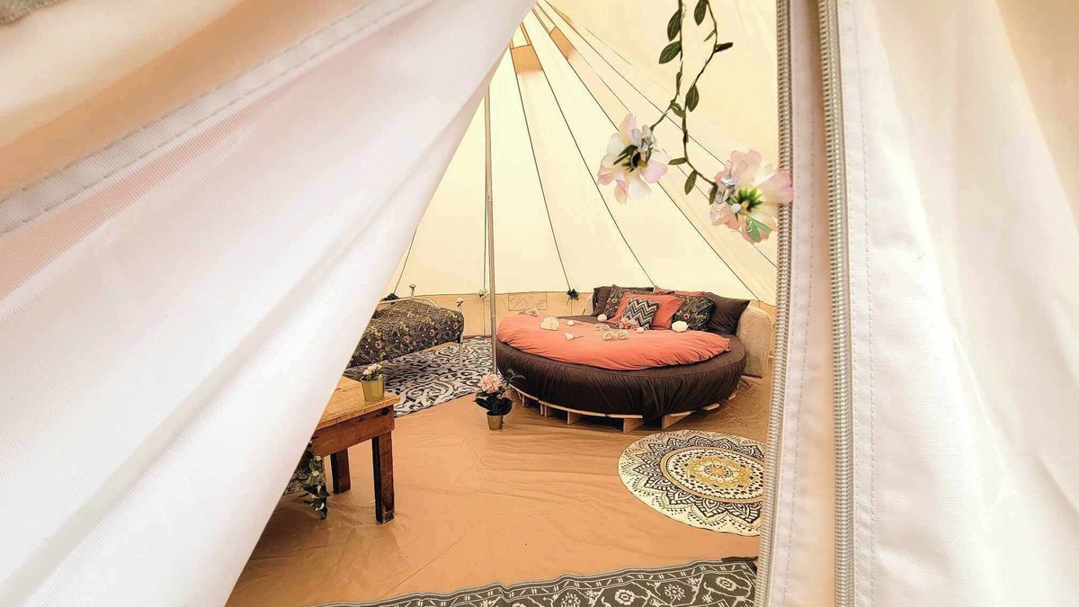 Keswick Ridge Cabin | The Meadow Bell Tent - Glamping in a Wild Orchard near Fredericton, NB!