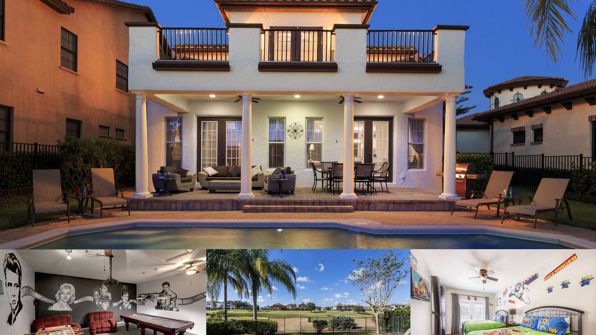 Reunion Villa | ⭐️ The Mediterranean Villa Orlando 😀 DISNEY ⭐️ Private Pool & Games Room