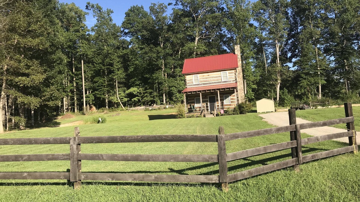 Barboursville Cabin | The Natchez - quiet front porch & rockers.