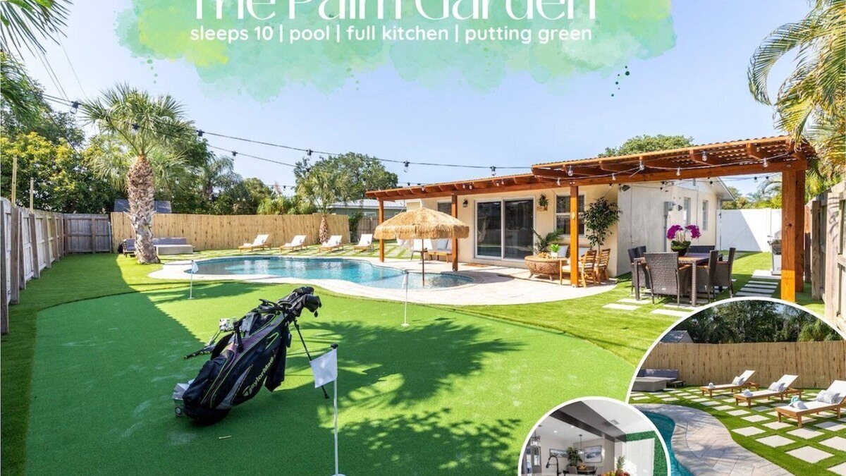 Florida North Atlantic Coast Villa | The Palm Garden · Palm Beach Villa Retreat w Pool: Near Beach & Golf
