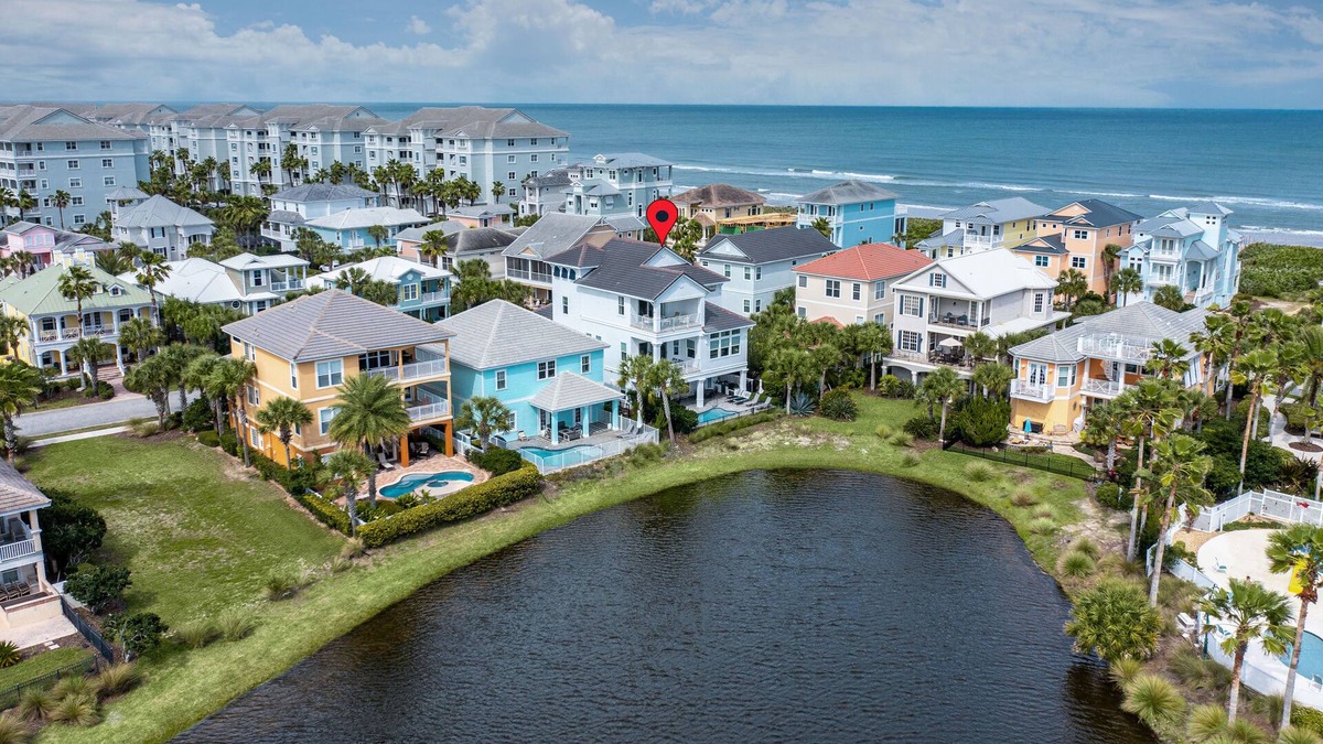 Palm Coast House | The Pearl Showcases a Pool & Lakeview in Cinnamon Beach! Short Walk to Beach