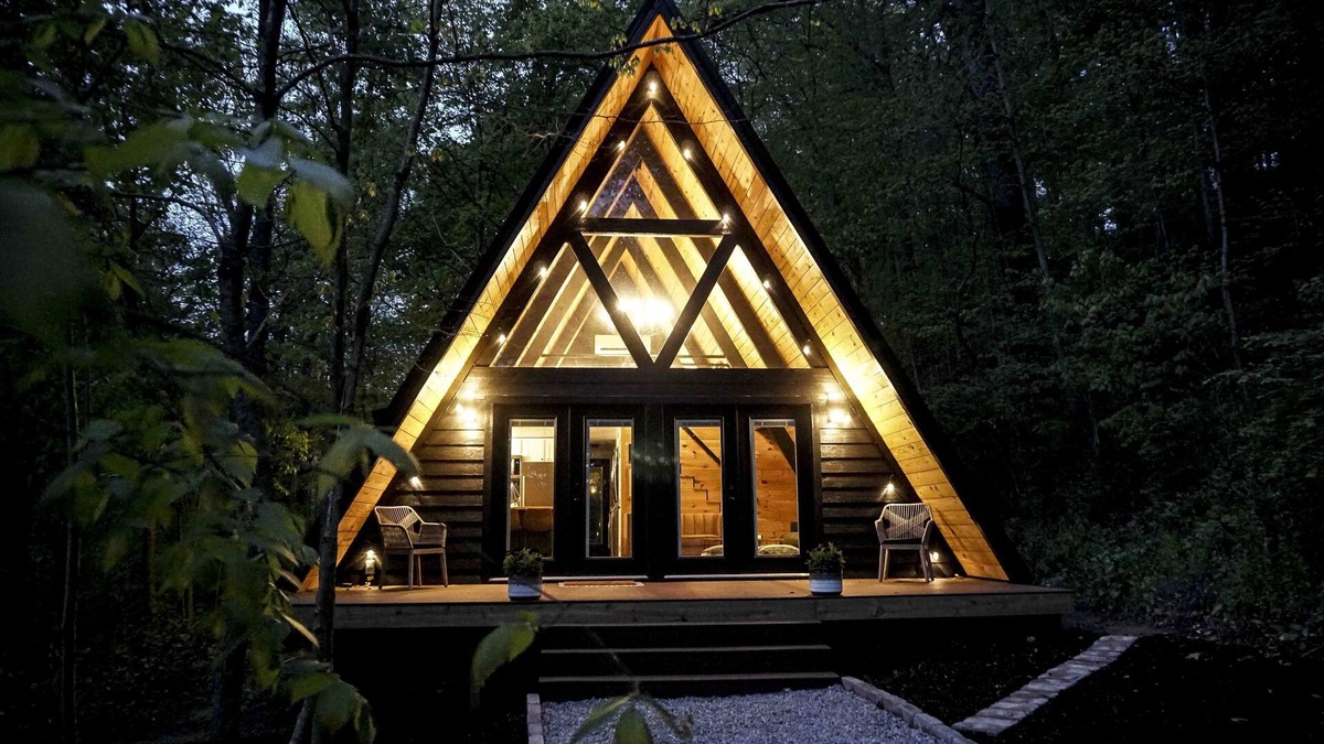 Nelsonville Cabin | The Raven A-Frame - Modern Woodland Retreat near Hocking Hills and OU Campus