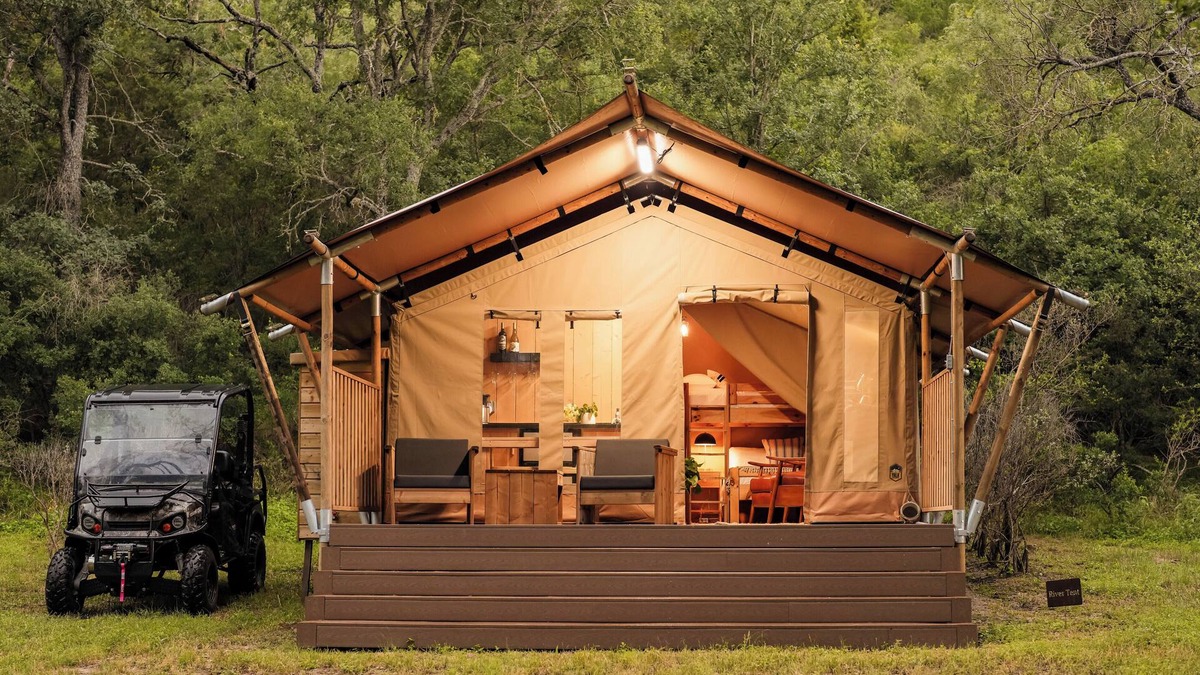 San Saba Cabin | The River Tent at Hilla Ranch Glamping