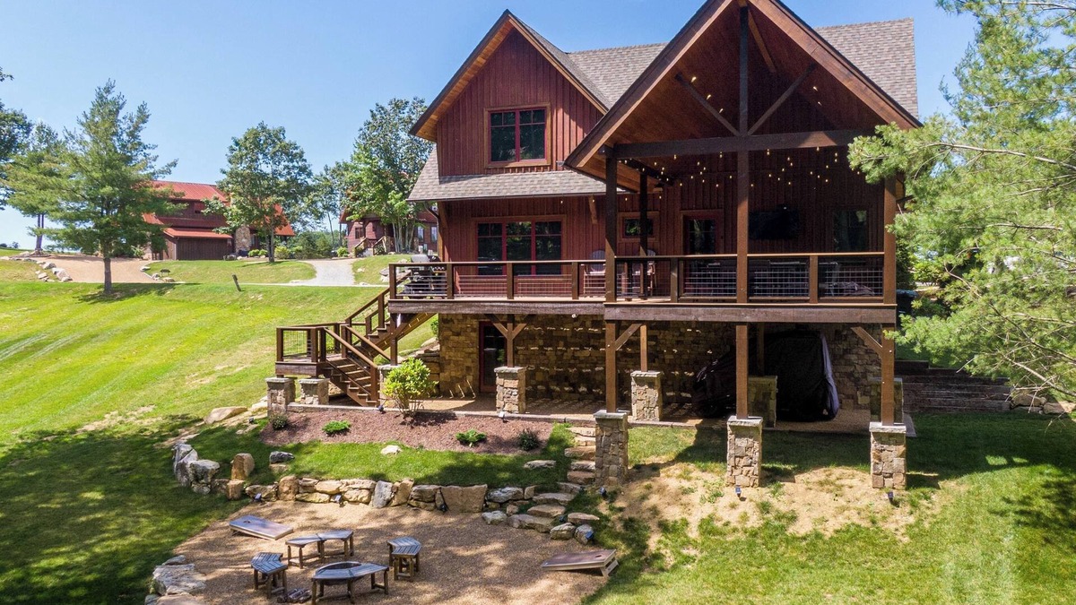 Elk Park Cabin | The Sheltered Elk- New Construction, Eagles Nest Amenities, small creek
