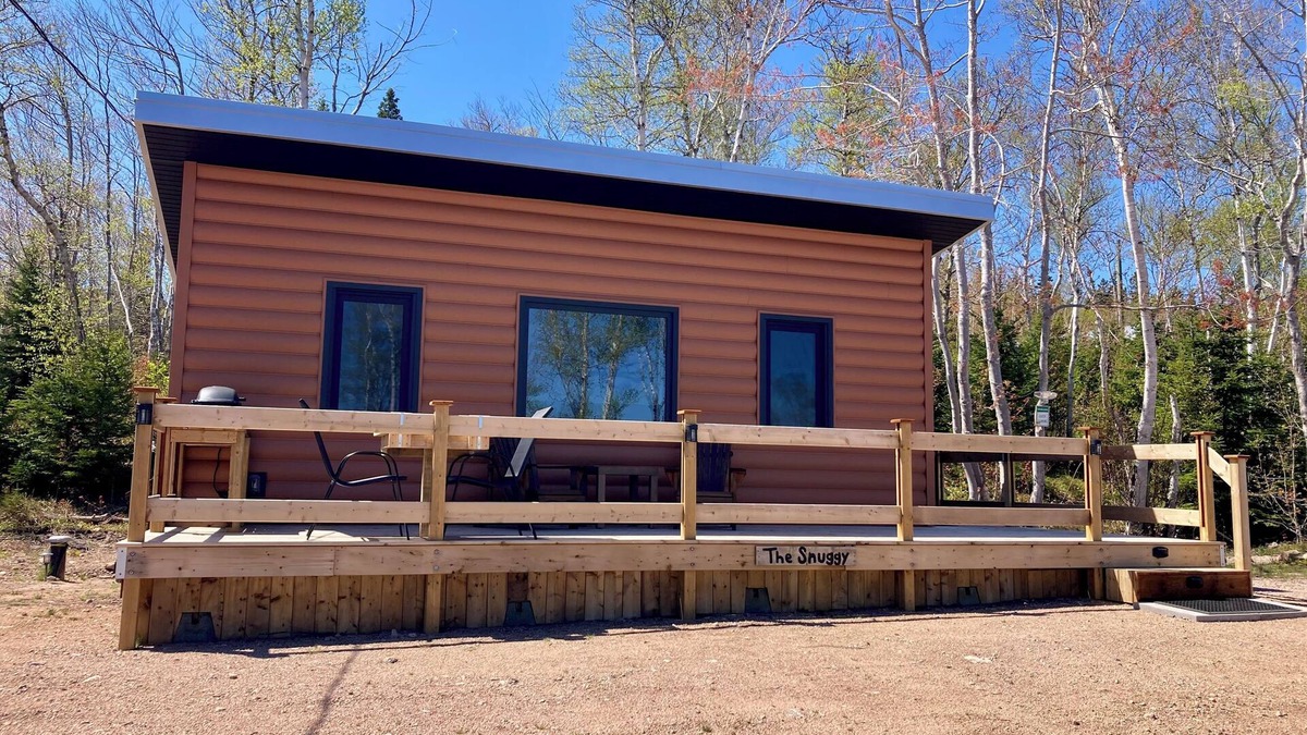 Ingonish Beach Cabin | The Snuggy -NEW! Ocean views -Private - Eco-Lux - King Bed - Adults Only!