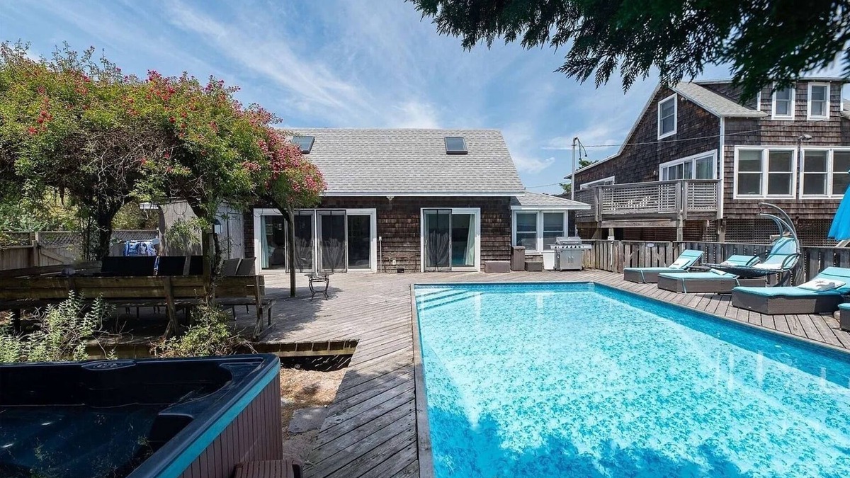 Ocean Bay Park House | The Twin Fin - Fire Island Beach House with Full Size Pool and Hot Tub
