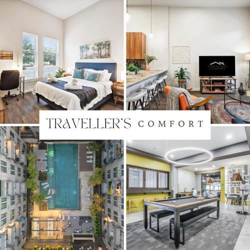Fort Worth Apartment | The Urban Elite, 1 Bedroom Suite Downtown Forth Worth, Resort Style Pool, Full Gym, Parking