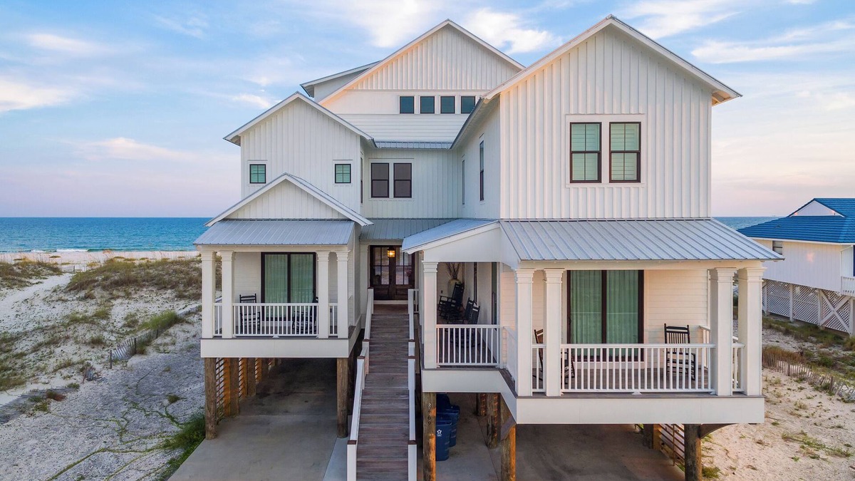 Gulf Shores House | The Veranda - Gorgeous Private Gulf Front Home, Heated Pool & Elevator