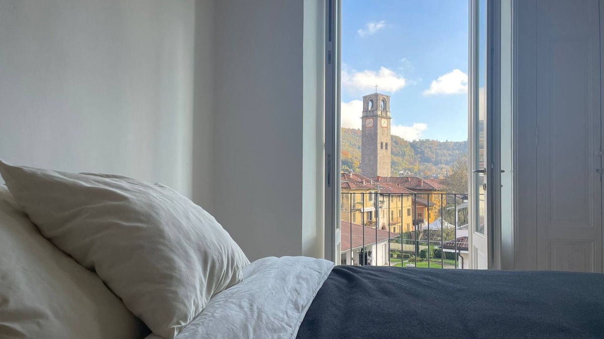 Andorno Micca Apartment | The view of the bell tower