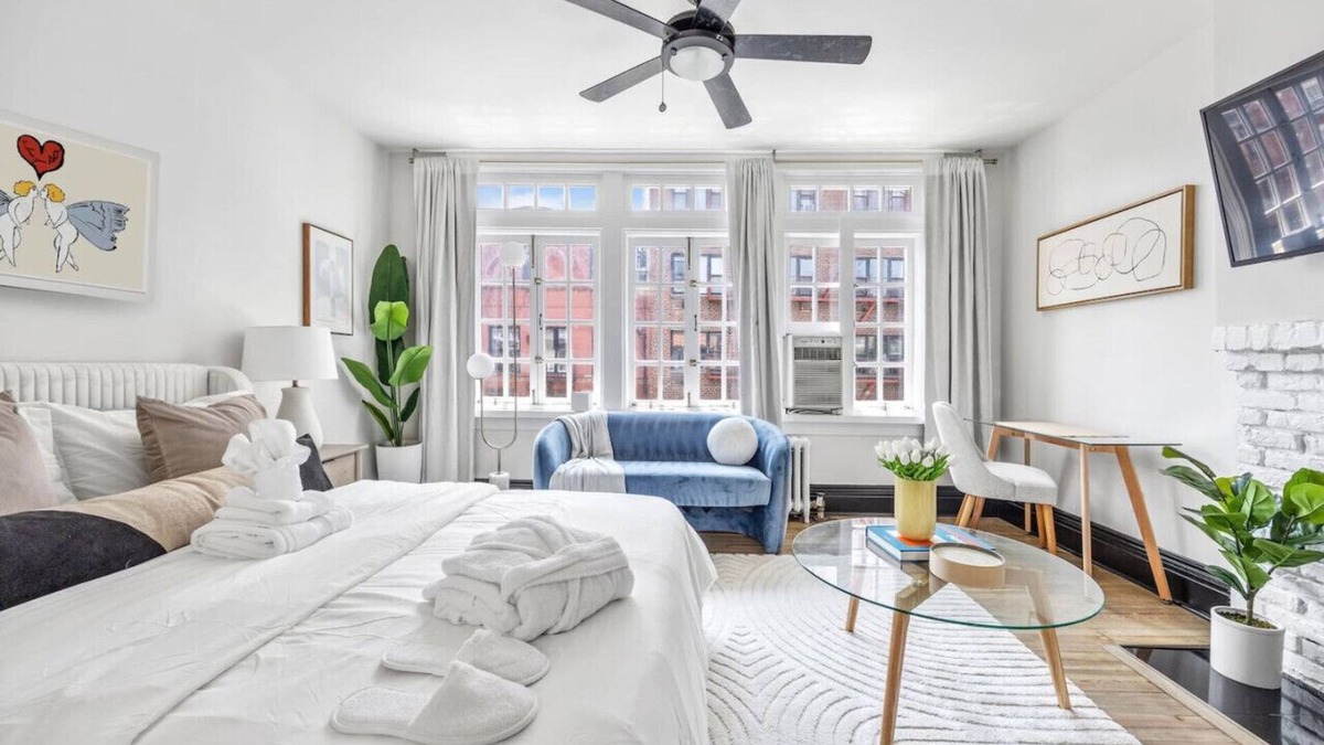 West Village Apartment | The West Village Penthouse | Huge Windows + Desk + Skylights + Cobblestone Street