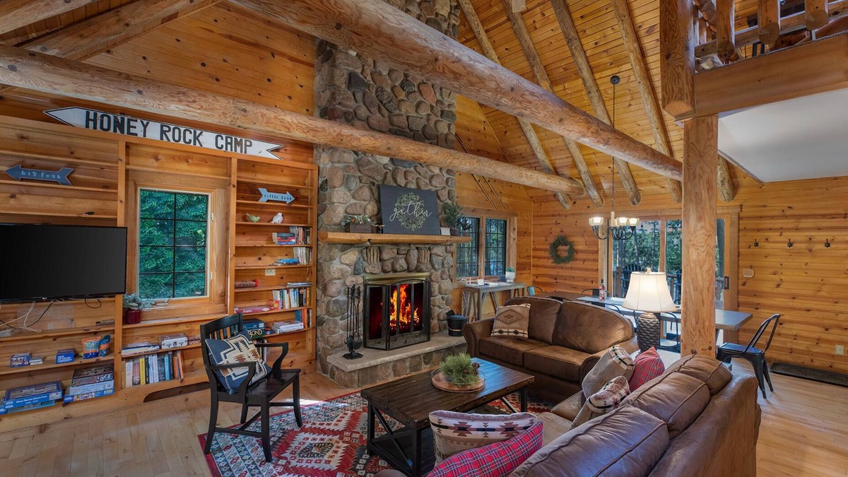 Three Lakes House | Three Lakes Chain! Lakefront Cabin with Private Dock/Gameroom/Firepit/Kayak/SUP