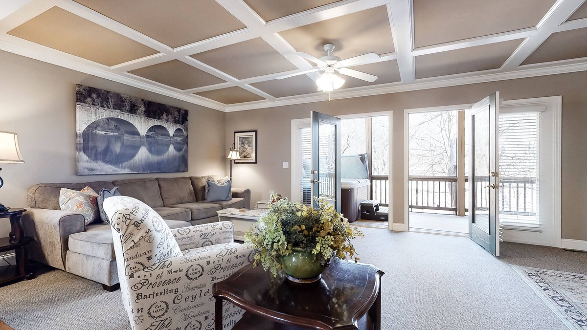 Helen House | Three-Story Riverfront Home w/a Private Hot Tub, Free WiFi, & Four Fireplaces