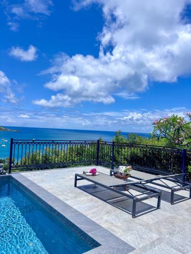 Grand Case House | Ti Bay - Vue Mer spectaculaire & Piscine à débordement