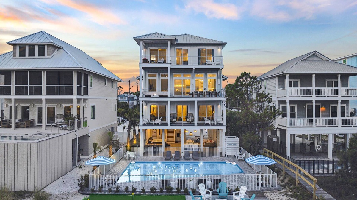 Cape San Blas House | Tides Beach House: Beachfront New Build- Sleeps 30, Pet Friendly, Priv. Pool