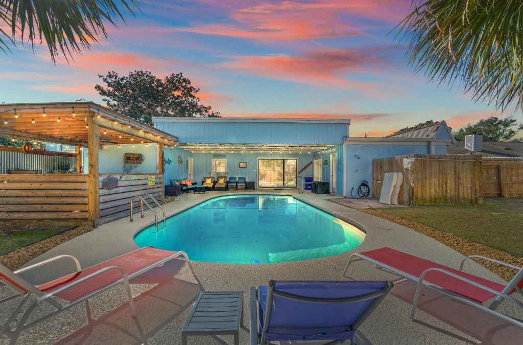 Thomas Drive House | Tiki Hut - Private Pool Home, Game Room, 5 Min Drive 2 Beach, FREE Daily Activities