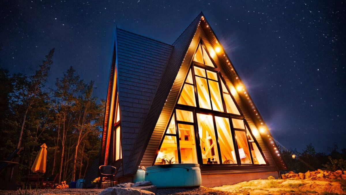 Alban Cabin | Timber A-Frame Cabin on French River