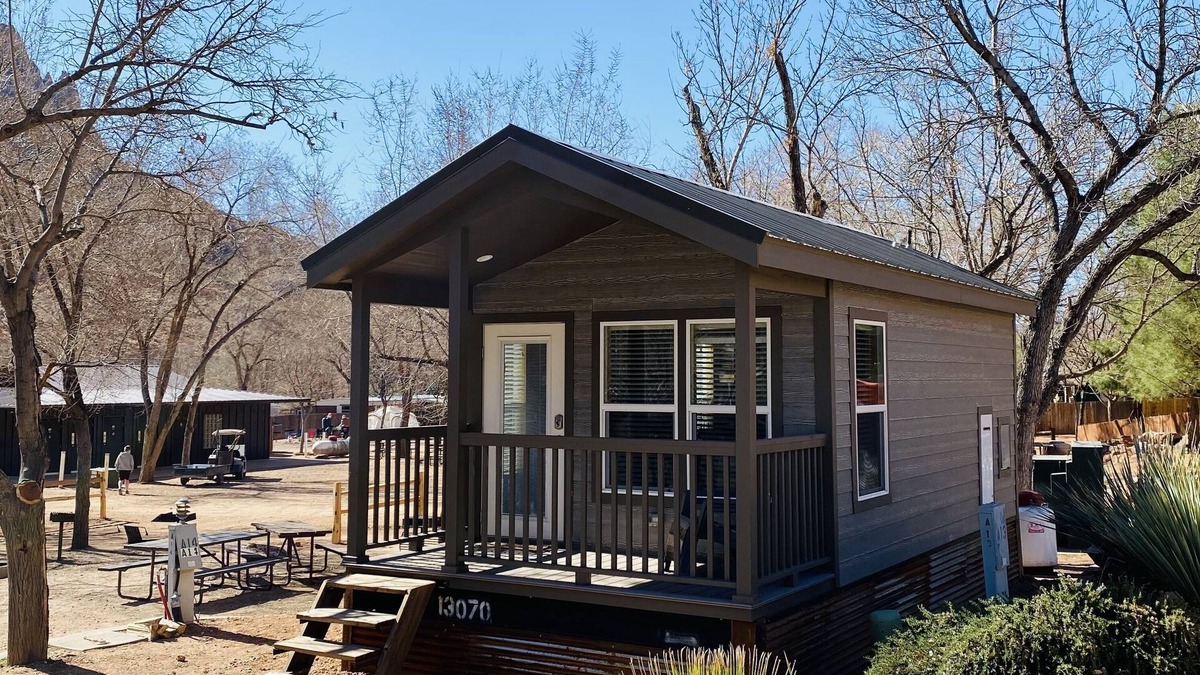 Zion National Park South Entrance Cabin | Tiny Cabin at Zion Canyon Campground and Resort. Only .5 mile from Park Entrance