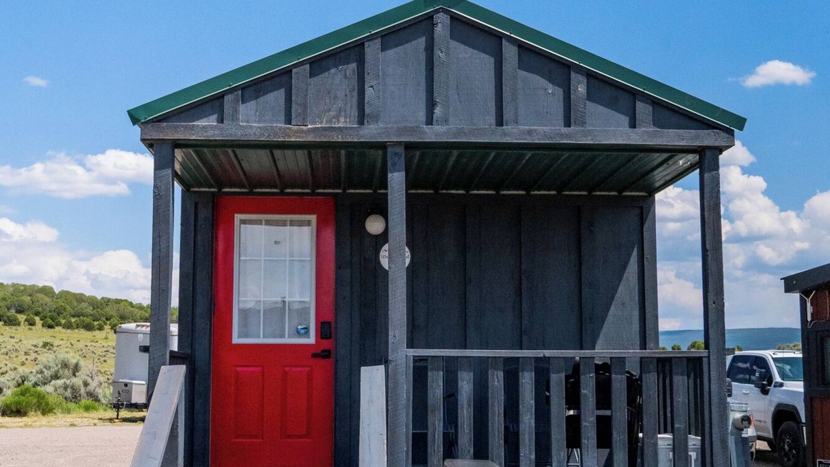 Meeker House | Tiny Home with one Queen bed and a Futon couch. Sleeps: 3