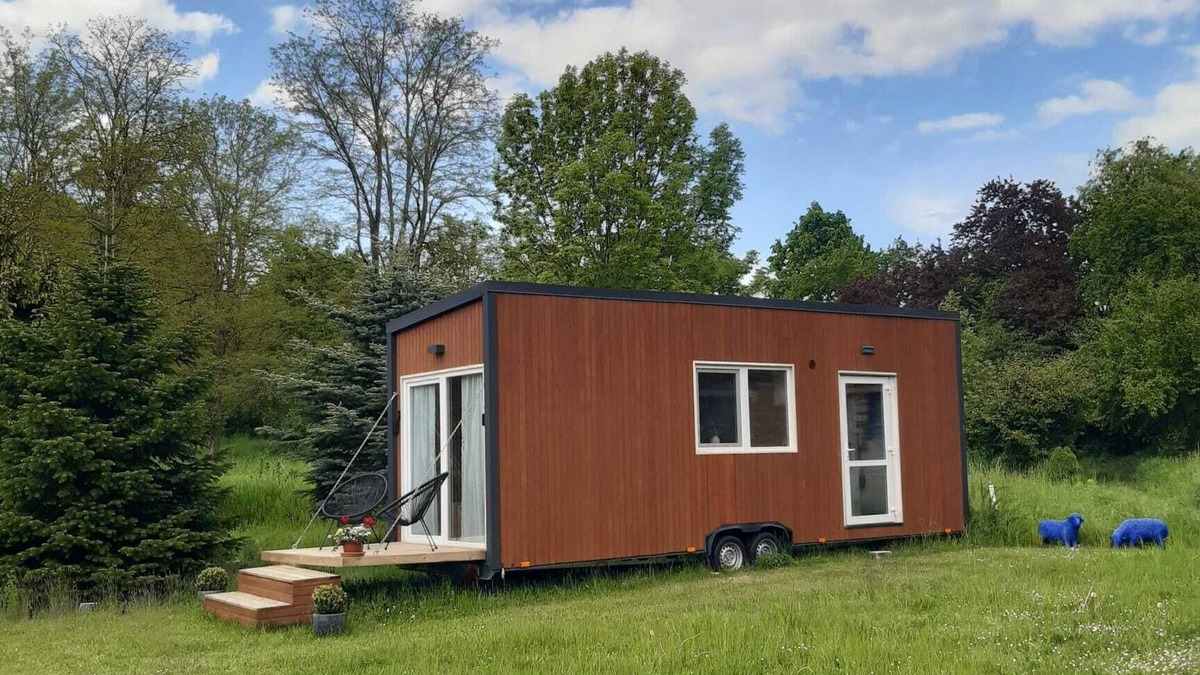 Werder upon Havel House | Tiny house in the middle of the village, tiny house in the countryside, the church bells wake you up