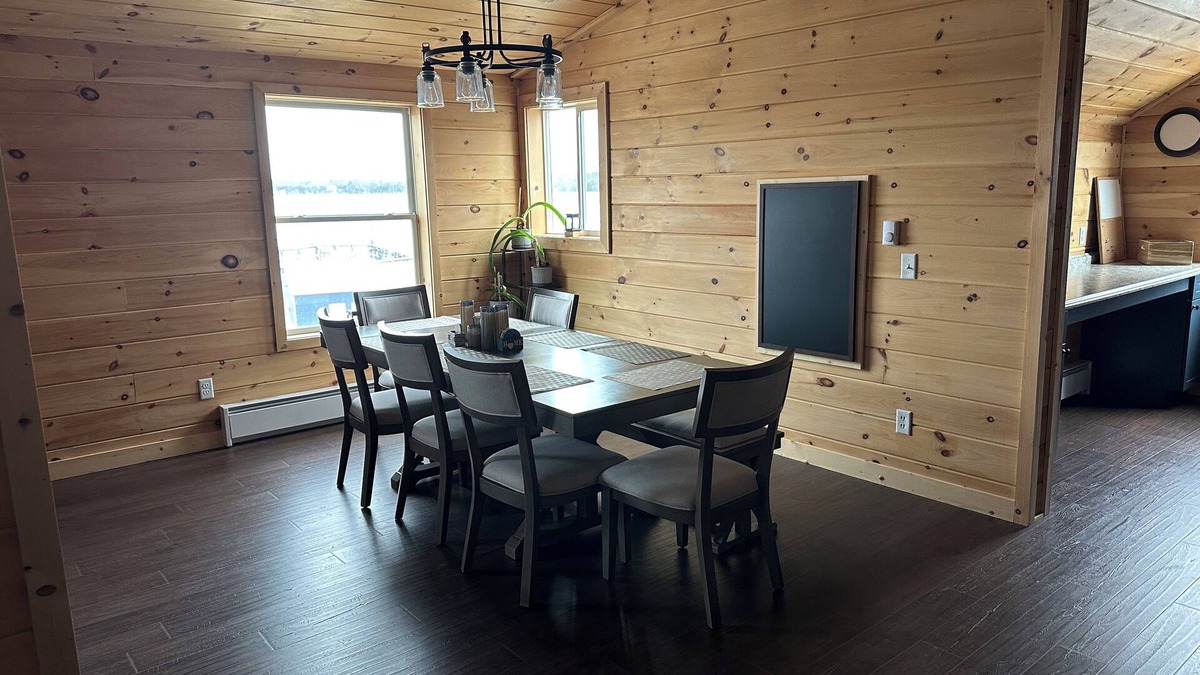 Beaver Island Apartment | Top Deck! Beaver Island Harbor view.