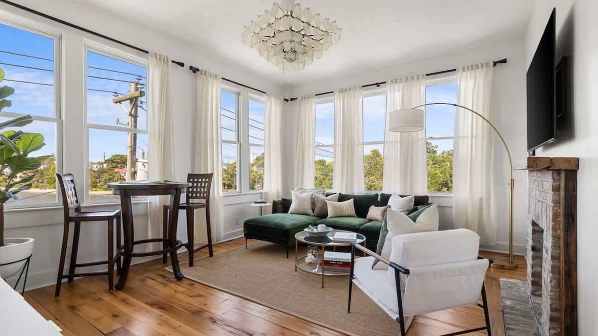South of Broad Apartment | Top Floor & Lake Views! Stylish 2BR Downtown Condo