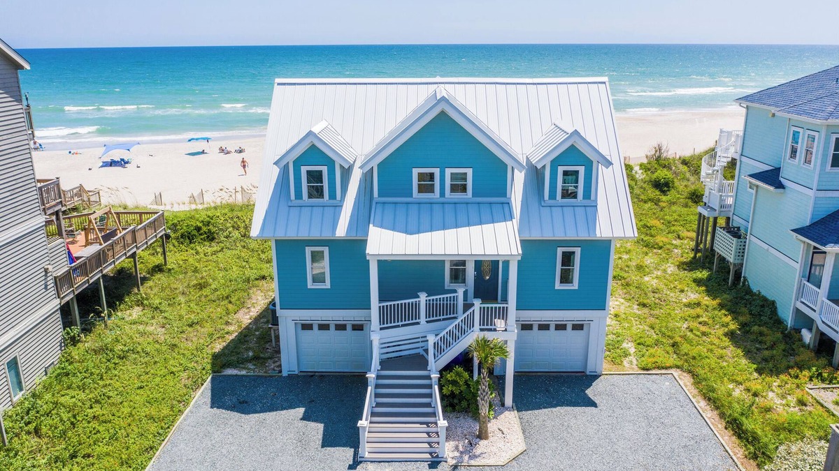 Village of Stump Sound House | Topsail's Treasure #148 - Oceanfront Home w/Community Pool & Sound Access!