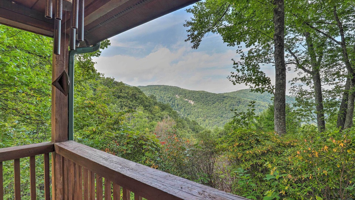 Gerton Cabin | Tranquil Hendersonville Cabin w/Mountain Views!