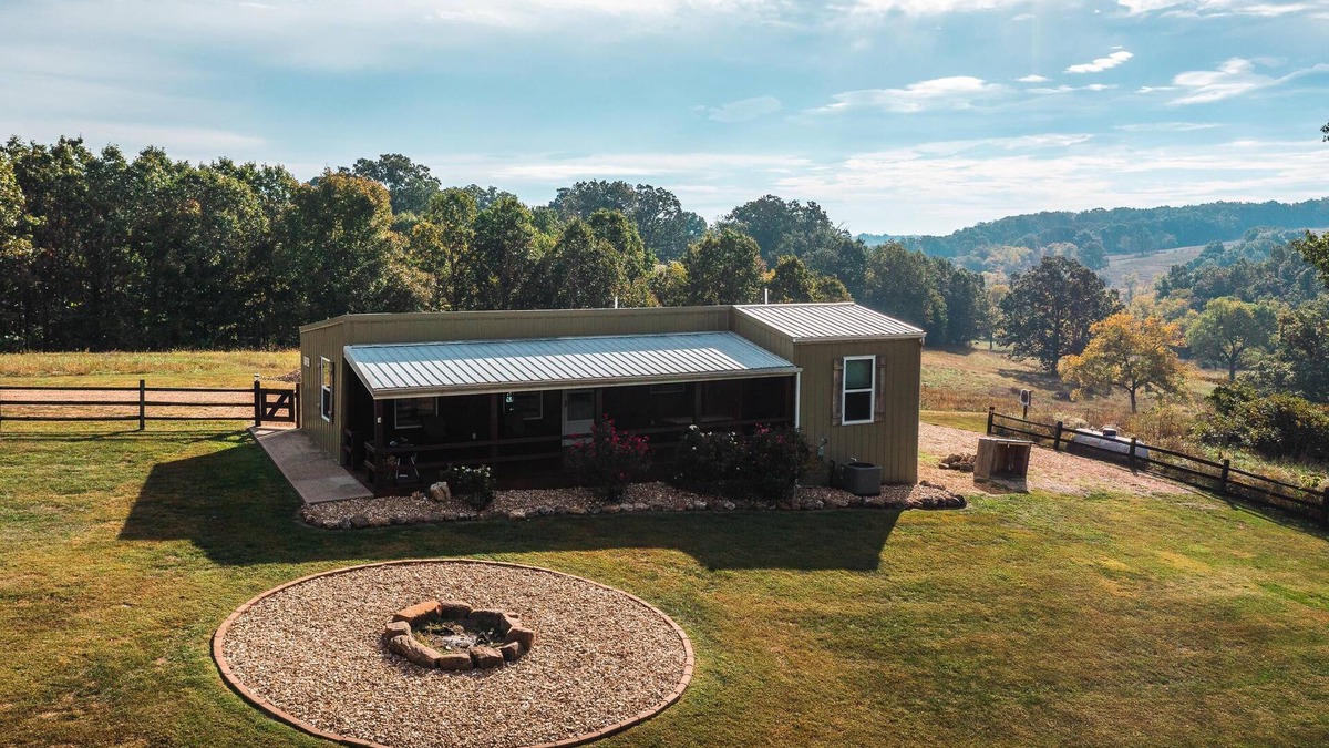 Steelville Cabin | Tranquil Two Bedroom home on 300 Acre Farm with Private River Access