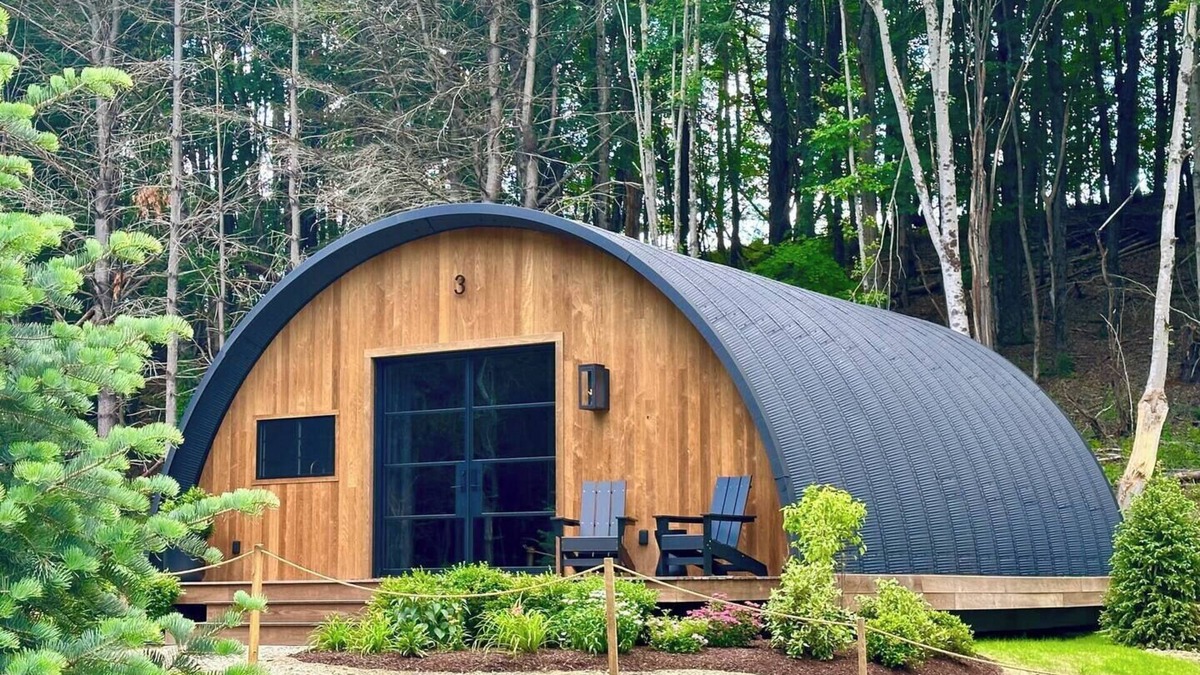 Newtonville House | Treat yourself at the stunning June Farms Wellness Huts!