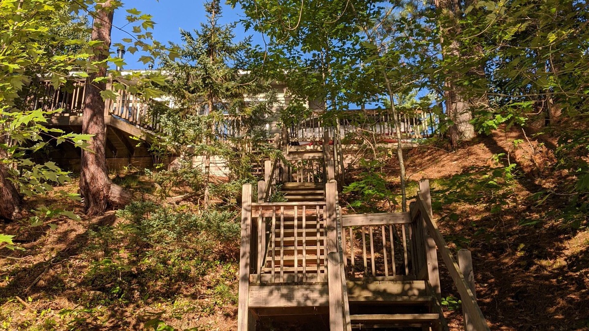 Au Train House | Treehouse on the river.