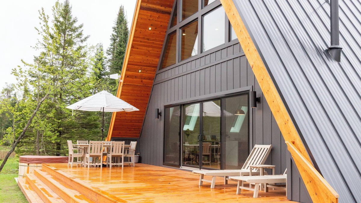 Indian River House | TreeTops Ayframe - Supersized AFrame on the River with Hot Tub