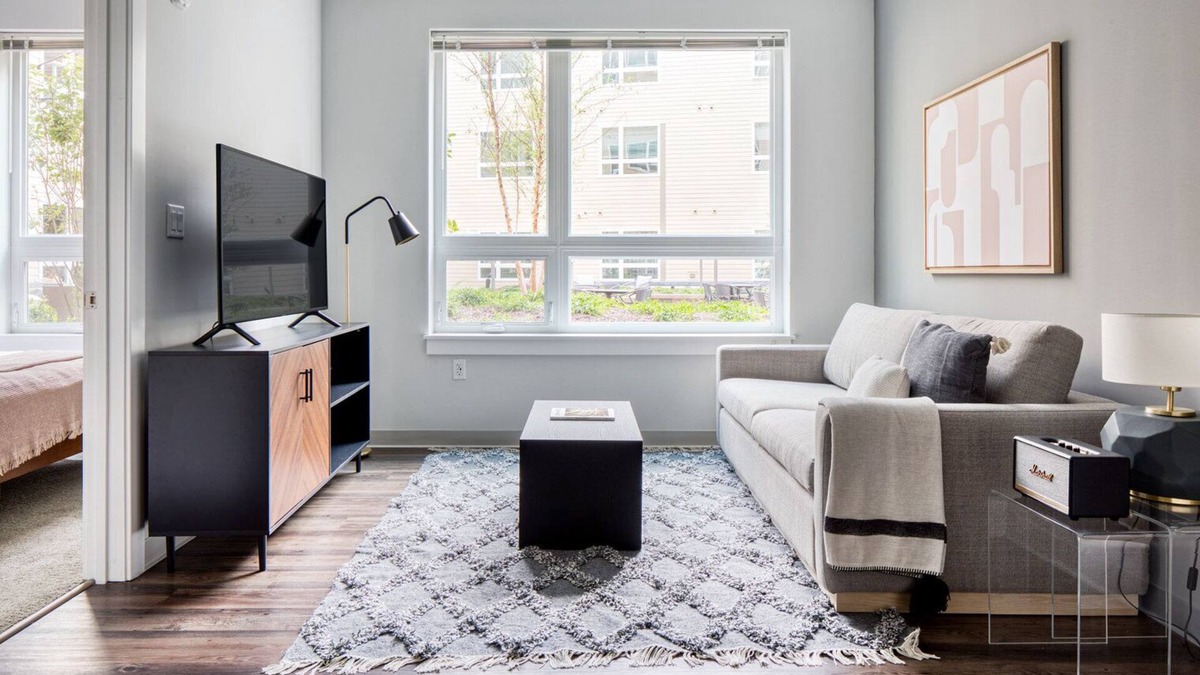 St. Elizabeth's Apartment | Trendy Brighton 1BR w/W/D, Gym, near T, Shops + Dining, by Blueground