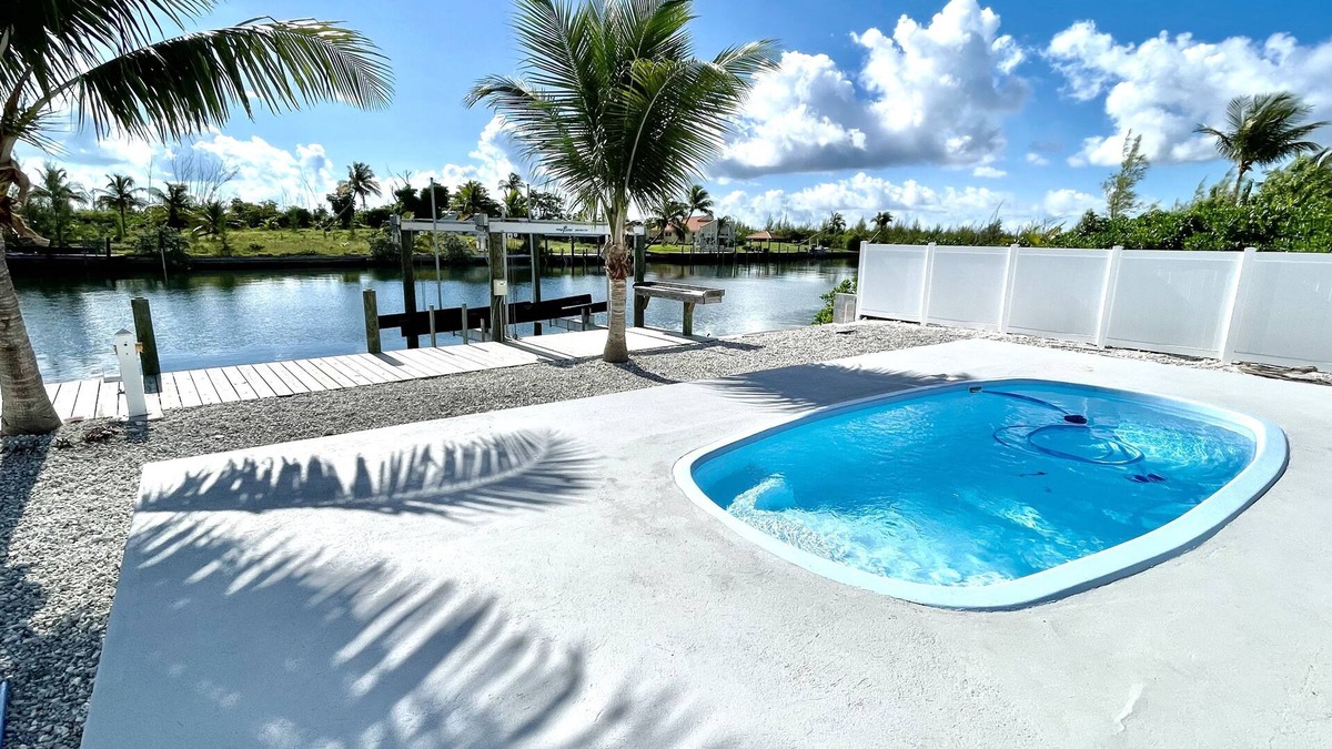 Treasure Cay House | Tropical paradise with private pool, canal front and dock for up to 53’ boats